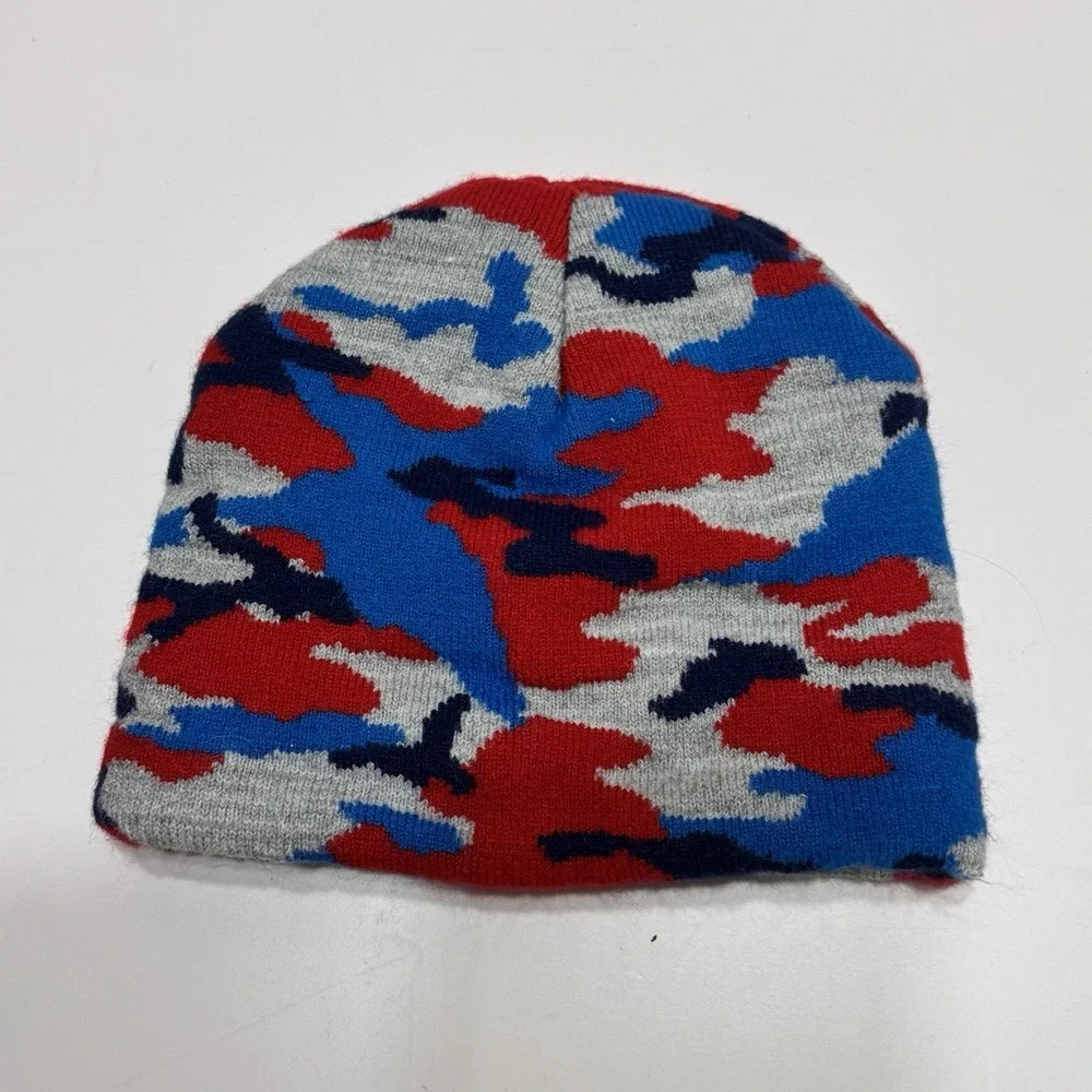 Marvel Hat Beanie Boys One Size Multicolor Camouflage Spider-Man Knit Winter